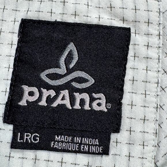 PrAna Short Sleeve Button Down Shirt Business Classic Climbing Men Large Hiking - Picture 6 of 9